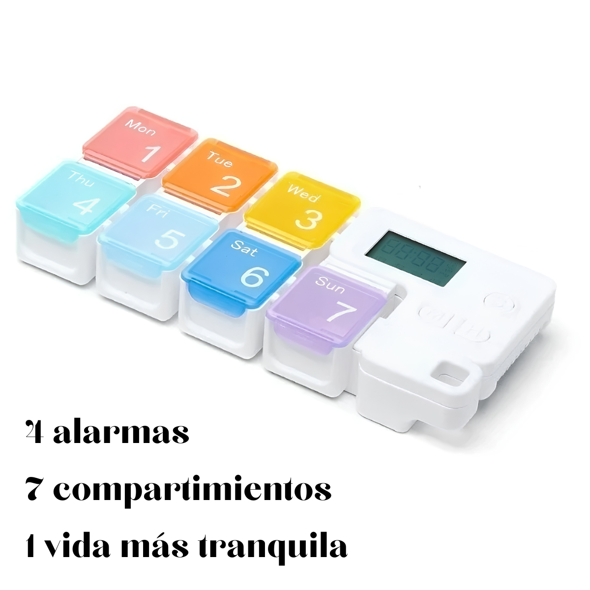 Tabletero de medicamentos con alarma integrada