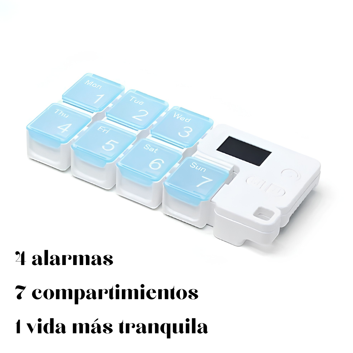 Tabletero de medicamentos con alarma integrada