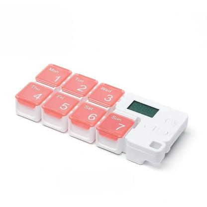 Tabletero de medicamentos inteligente con alarma - color rosa